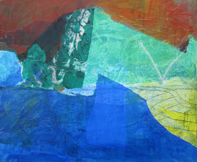 Landschaft mit Wasser und Erde